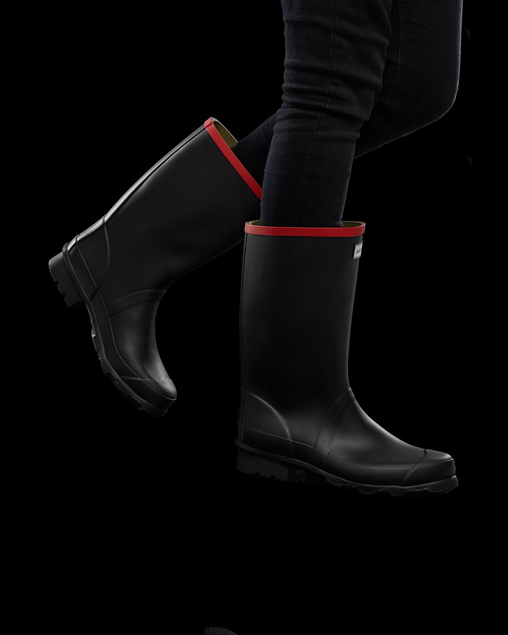 Bottes Courtes de Pluie Hunter Argyll Femme Noir WSKHPFD-09